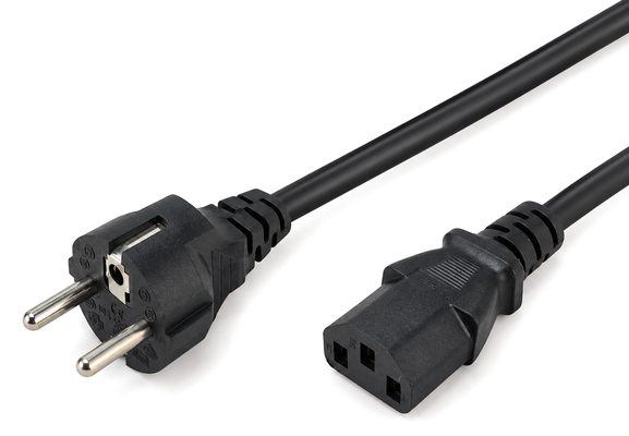POWERTECH καλώδιο τροφοδοσίας CAB-P050, 3x 0.75mm², CCS, 1m, μαύρο