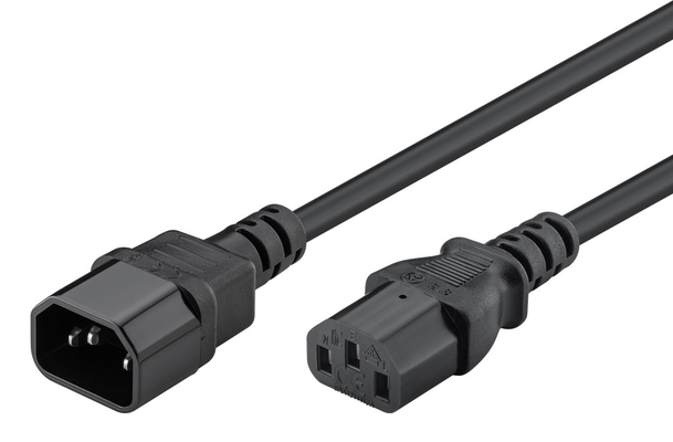 POWERTECH καλώδιο τροφοδοσίας προεκταση CAB-P004 3x 0.75mm², 1.5m, μαύρο
