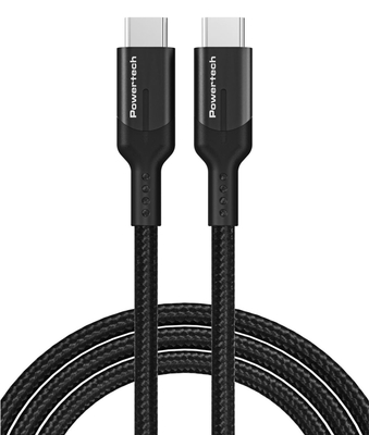 POWERTECH καλώδιο USB-C PTR-0135, PD 60W, 10Gbps, copper, 1m, μαύρο