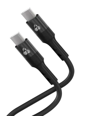 POWERTECH καλώδιο USB-C PTR-0163, σιλικόνης, 60W, 480Mbps, 1m, μαύρο