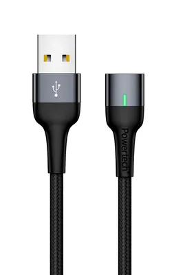 POWERTECH καλώδιο USB PT-757, μαγνητικό, 480Mbps, 1m, μαύρο