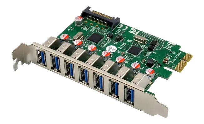 POWERTECH κάρτα επέκτασης PCIe σε 7x USB ST69, 5Gbps, VL805 & VL812