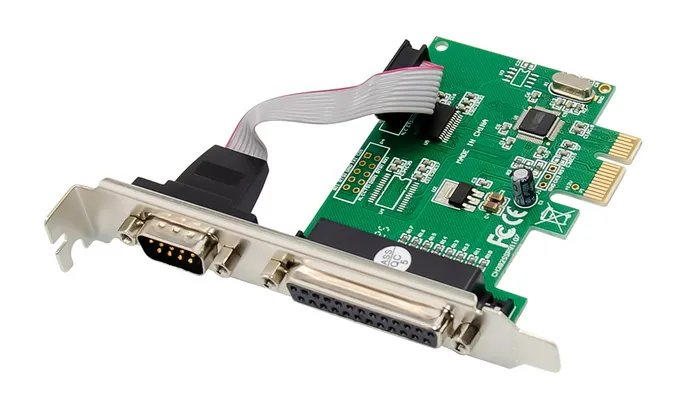 POWERTECH κάρτα επέκτασης PCIe σε serial & parallel ST39, WCH CH382L