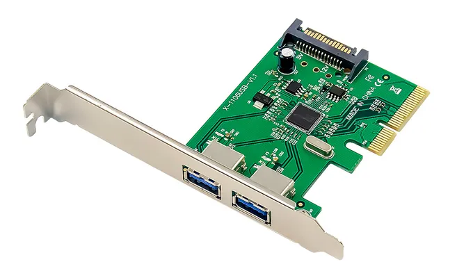 POWERTECH κάρτα επέκτασης PCIe x4 σε 2x USB ST619, 10Gbps, ASM1142