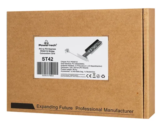 POWERTECH κάρτα μετατροπής PCI σε PCIe ST42, PLX PEX8112