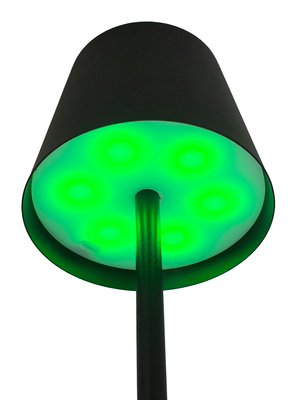 POWERTECH LED επιτραπέζιο φωτιστικό HLL-0195, RGB, ρυθμιζόμενο, επαναφορτιζόμενο, μαύρο
