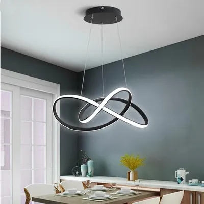POWERTECH LED φωτιστικό οροφής HLL-0180, 50W, 4000K, Φ60cm x 120cm, μαύρο