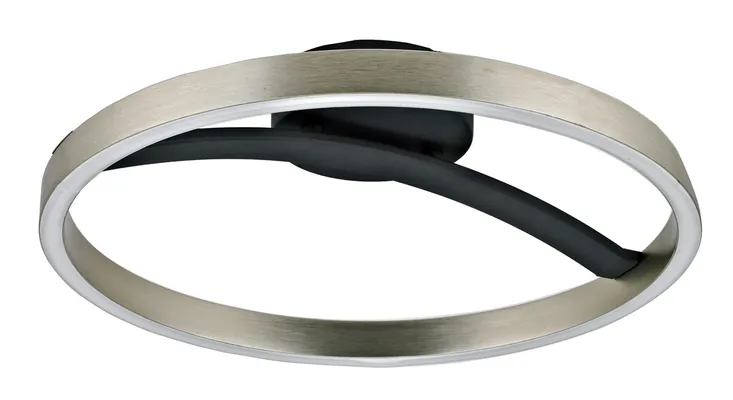 POWERTECH LED φωτιστικό οροφής HLL-0200, 29W, 4000K, Φ38x10cm, ασημί/μαύρο