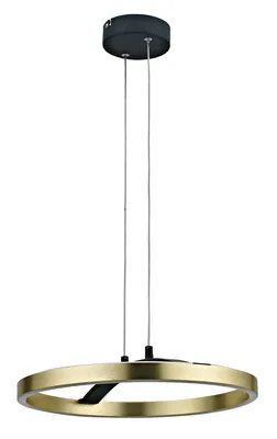 POWERTECH LED φωτιστικό οροφής HLL-0201, 29W, 4000K, Φ38x120cm, χρυσό/μαύρο