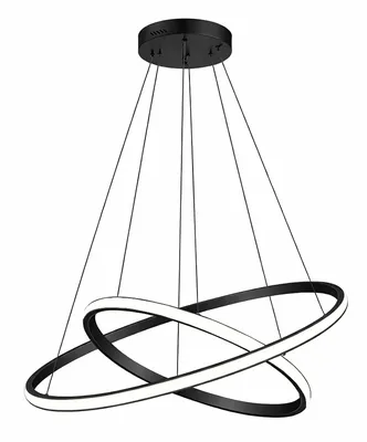 POWERTECH LED φωτιστικό οροφής PT-1529, 60W, 4000K, Φ80x120cm, μαύρο