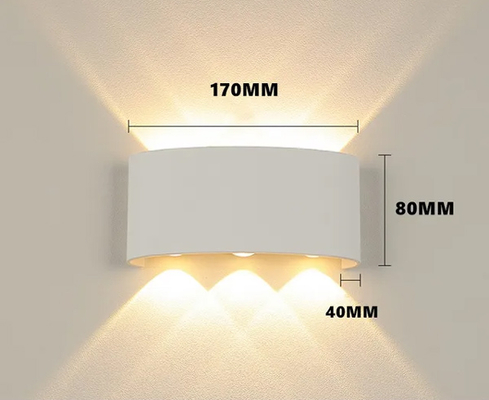 POWERTECH LED φωτιστικό τοίχου HLL-0160, 6W, 4000K, 510lm, IP65, λευκό