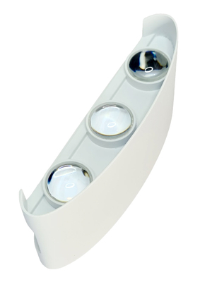 POWERTECH LED φωτιστικό τοίχου HLL-0160, 6W, 4000K, 510lm, IP65, λευκό
