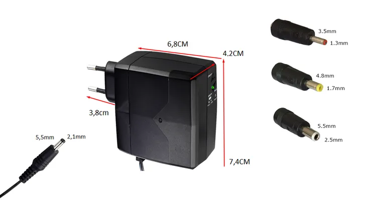 POWERTECH Mini DC UPS PT-749 με μπαταρία 2600mAh, 12V, 2.1A
