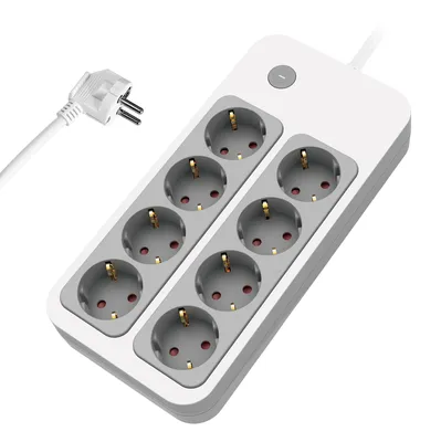 POWERTECH πολύπριζο ασφαλείας PT-1534, 8 θέσεων, 16A, 1.5m, λευκό