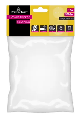 POWERTECH πολύπριζο ασφαλείας PT-881, 5x schuko, 16A, 1.5m, μαύρο