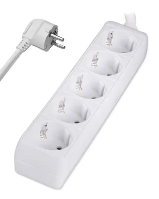 POWERTECH πολύπριζο PT-869, 5x schuko, 16A, 1.5m, λευκό
