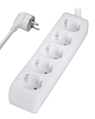 POWERTECH πολύπριζο PT-871, 5x schuko, 16A, 3m, λευκό