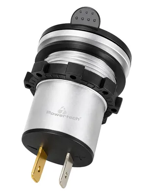 POWERTECH πρίζα USB για σκάφη & οχήματα PTL-031, USB-C & 2x USB, 36W, με οθόνη, IP65