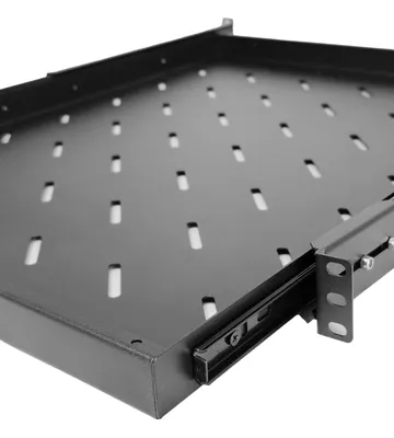 POWERTECH πτυσσόμενο ράφι για rack 19" NETW-0041, βάθος 570mm, μαύρο