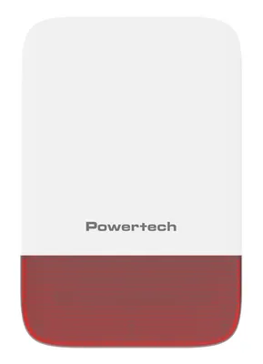 POWERTECH σειρήνα PT-1608, εξωτερικού χώρου, IP65, 433MHz, 120dB, 5000mAh, κόκκινη