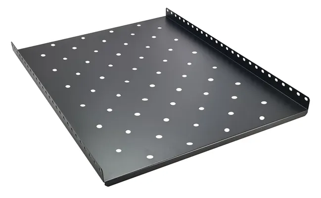 POWERTECH σταθερό ράφι για rack 19" NETW-0019, βάθος 650mm, μαύρο, 2τμχ