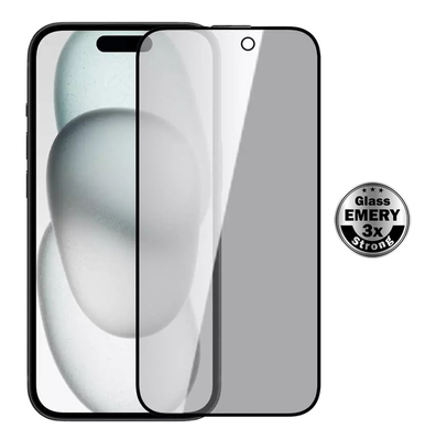 POWERTECH tempered glass Emery Private 5D TGC-0768 για iPhone 16 Pro Max, full glue