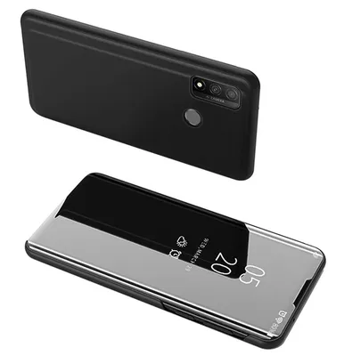 POWERTECH θήκη Clear view MOB-1515, Huawei P Smart 2020, μαύρη