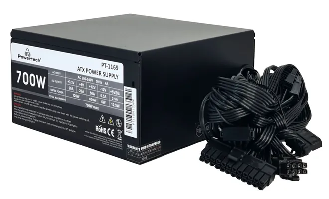 POWERTECH τροφοδοτικό για PC PT-1169, 700W, ATX, 140mm Fan