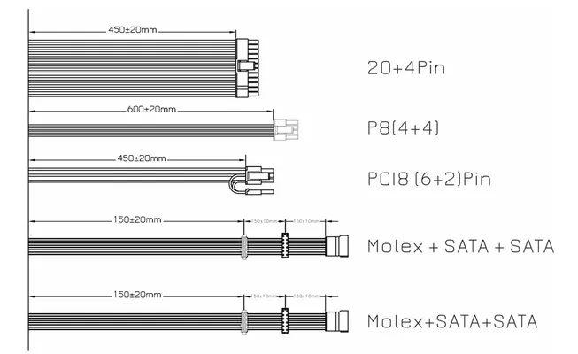 POWERTECH τροφοδοτικό για PC PT-1169, 700W, ATX, 140mm Fan