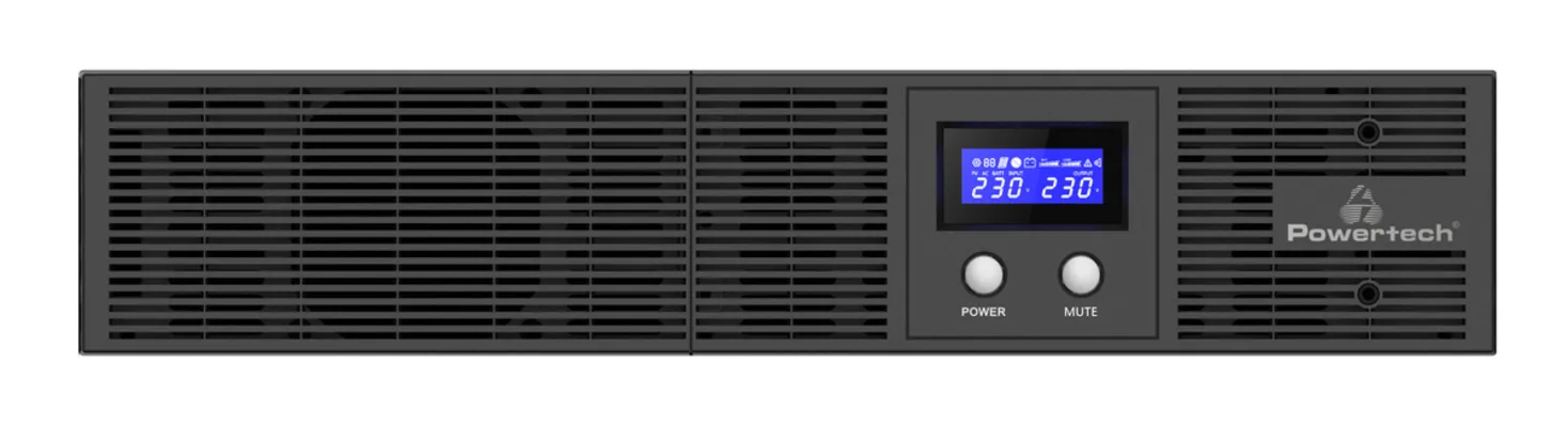 POWERTECH UPS Line Interactive PT-1409 για rack 2U, με οθόνη, 3000VA/2100W, 8x AC output