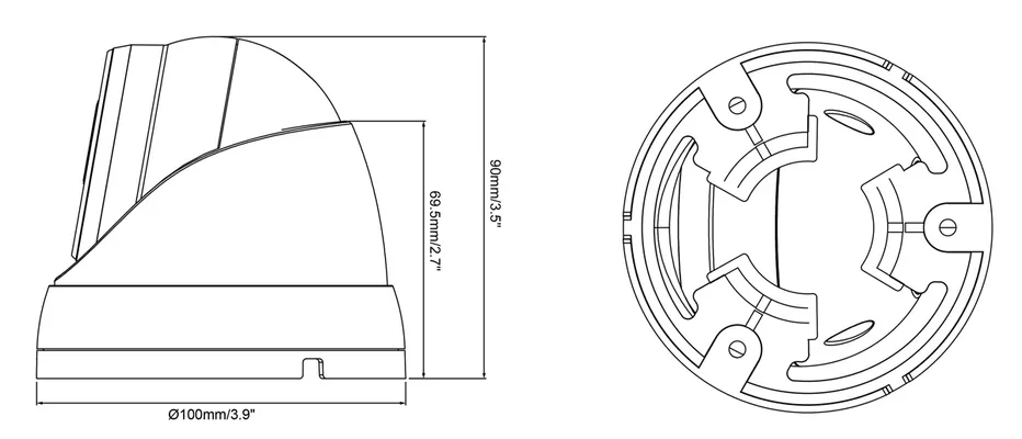 POWERTECH υβριδική κάμερα CCTV PT-1586 με μικρόφωνο & Full Color λειτουργία, 8MP, 2.8mm, IP67