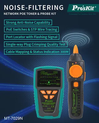 PROSKIT tester καλωδίων δικτύου MT-7029N για RJ45/11/12