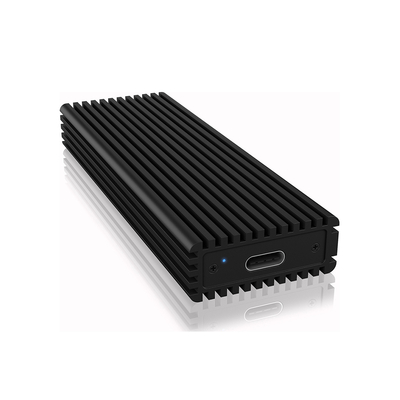 ICY BOX External Enclosure for M.2 NVMe SSD USB 3.1 Gen 2 Type-C 2230 to 2280 Aluminium Black (IB-1816M-C31) (RSCIB-1816M-C31)
