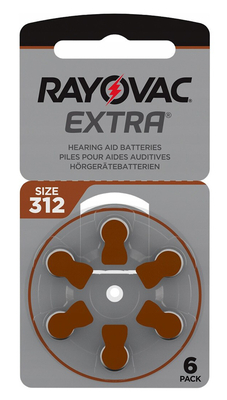 RAYOVAC μπαταρίες ακουστικών βαρηκοΐας 312MF, mercury free, 1.4V, 6τμχ