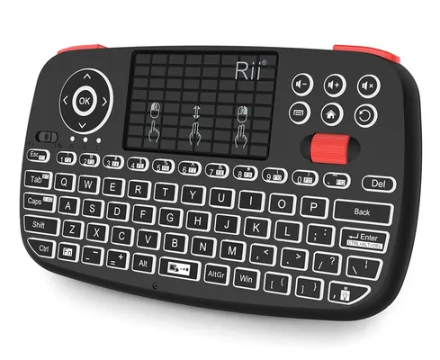 RIITEK ασύρματο mini πληκτρολόγιο i4, backlit, Bluetooth & 2.4GHz, μαύρο