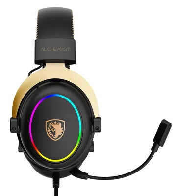 SADES gaming headset Alchemist, USB σύνδεση, 50mm, V7.1 surround, ENC, RGB, multi-platform, μαύρο