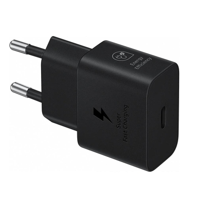 Samsung Φορτιστής με Θύρα USB-C και Καλώδιο USB-C 25W Μαύρος (EP-T2510XBEGEU) (SAMEP-T2510XBEGEU)