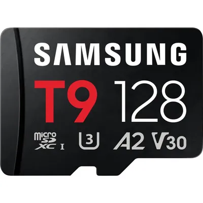 Samsung T9 microSDXC 128GB Class 10 U3 V30 A2 UHS-I (MB-MH128TB/WW) (SAMMB-MH128TB-WW)
