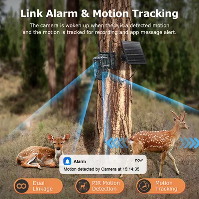 SECTEC smart ηλιακή κάμερα κυνηγού ST-537-6MAOV-4G-EU-G, dual lens, 3MP, 4G, SD, PTZ, IP66