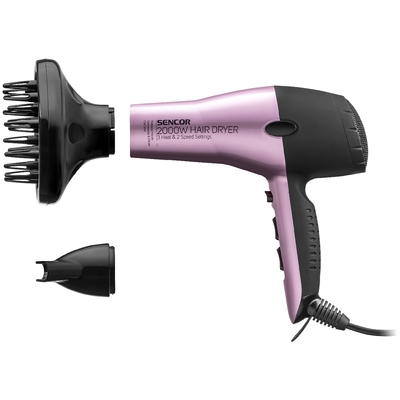 Σεσουάρ Μαλλιών Sencor SHD 6700VT 2000W Ultra Light 2 Ταχυτήτων και 3 Θέρμανσης με Diffuser και Concentrator Μωβ