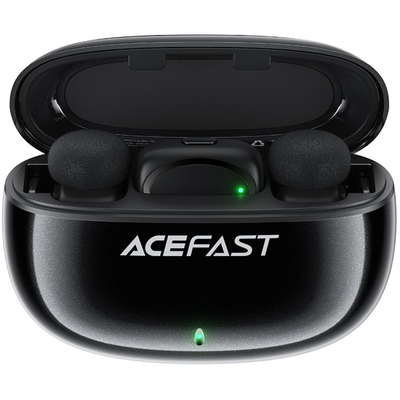 Σετ 2 Μικρόφωνα Πέτου Lavalier Acefast R2 HD Μείωση Θορύβου, Ακτίνα 15m και 20hr Μπαταρία με USB-C Transmitter και Θήκη Φόρτισης Μαύρο