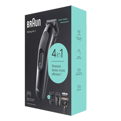 Σετ Επαναφορτιζόμενη Κουρευτικής Μηχανής Braun SK3300 + Gillette F5 ProGlide