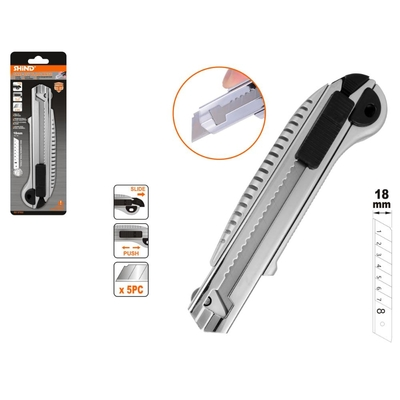 Shind Φαλτσετα Αλουμινιου Με 5 Λαμες 18mm (SHI-37552) (SHI37552)