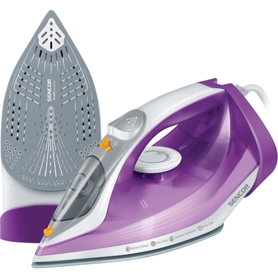 Σίδερo Ατμού Sencor SSI 5800VT 2400W 260ml με Κεραμική Πλάκα Drip-Stop Τεχνολογία και Πίεση Ατμού 120g/min Μωβ