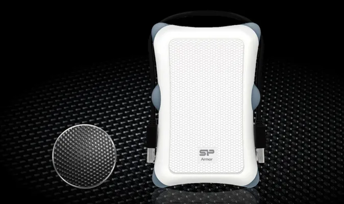 SILICON POWER εξωτερικός HDD Armor A30, 2TB, USB 3.2, λευκός