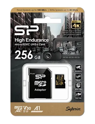 SILICON POWER κάρτα μνήμης microSDHC High Endurance, 256GB, Class 10 UHS-I U3 A1 V30