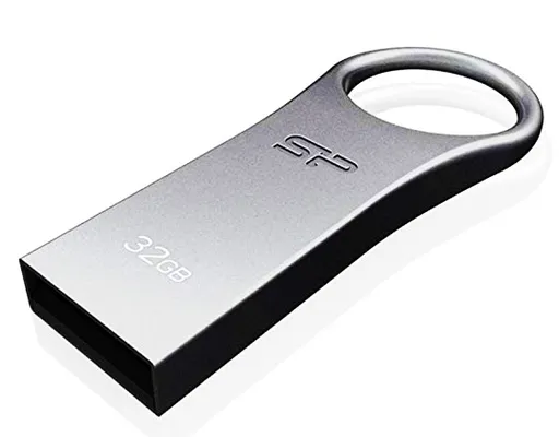 SILICON POWER USB Flash Drive Firma F80, 32GB, USB 2.0, ασημί