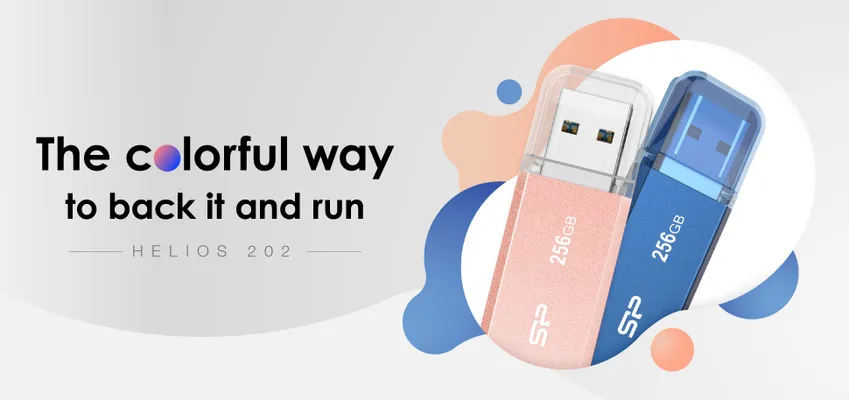 SILICON POWER USB Flash Drive Helios 202, 64GB, USB 3.2, ροζ χρυσό