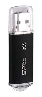 SILICON POWER USB Flash Drive Ultima II-I, 8GB, USB 2.0, μαύρο