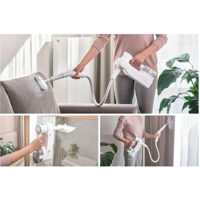 Σκούπα Stick Ατμού 2 σε 1 Sencor SSC 6010WH 1500W με Αποσπώμενο Καθαριστή Ατμού για Όλες τις Επιφάνειες με 3 Επίπεδα Ατμού Καλώδιο 5m Λευκή